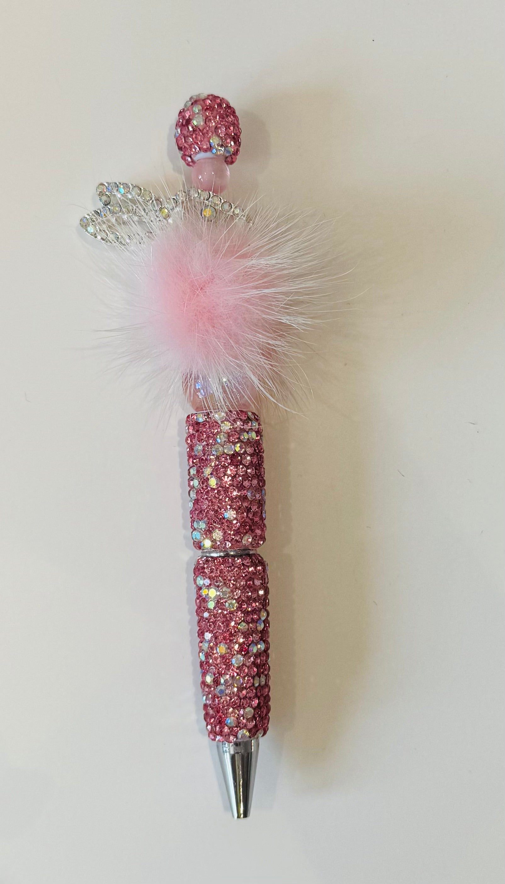 Diamonte encrusted pen with a cute bunny