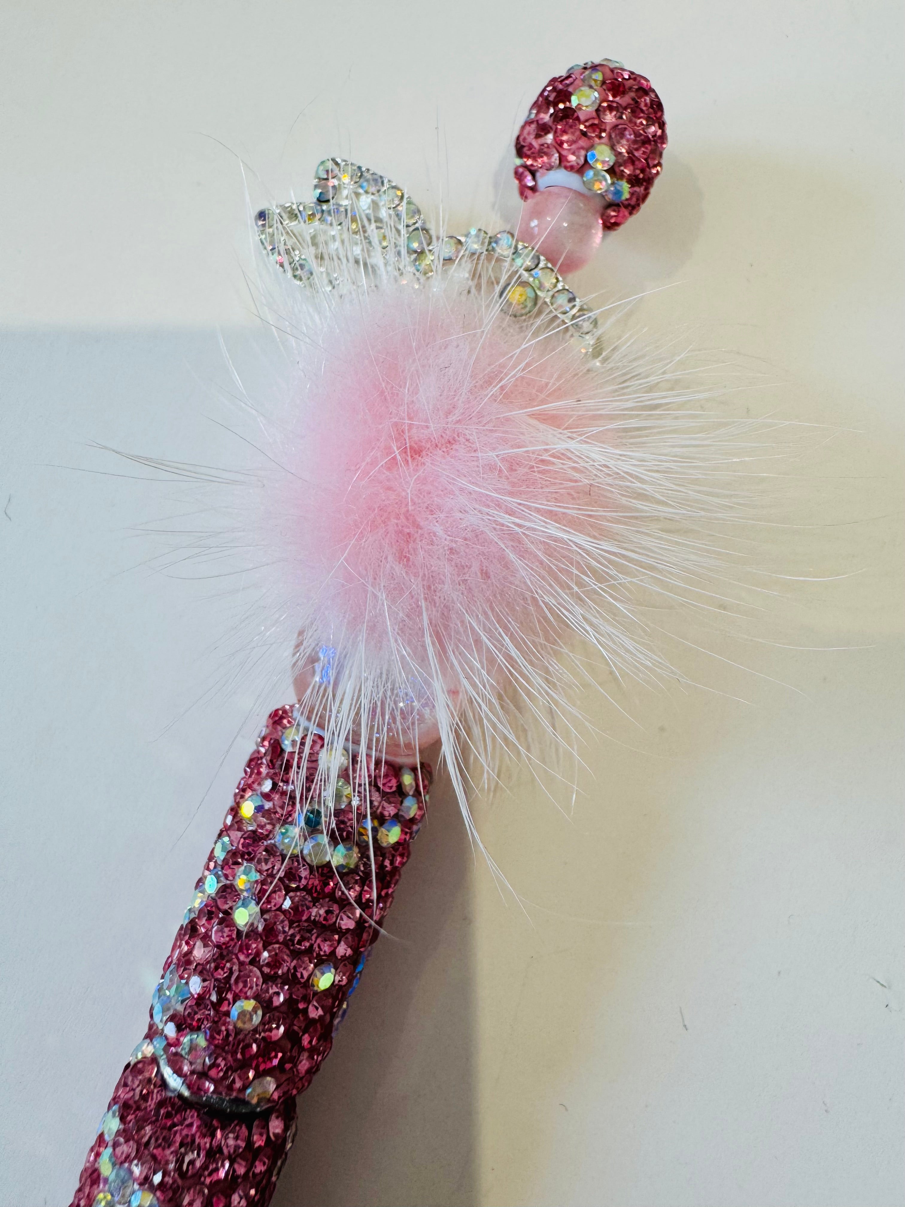 Diamonte encrusted pen with a cute bunny
